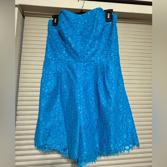 Shoshanna Lace Romper with Built in Bra - Picture 1 of 6